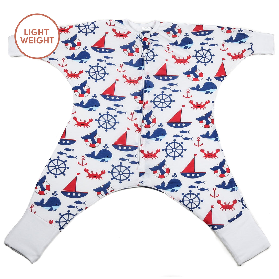 Boy Nautical Flying Squirrel Pajama - Lightweight – Sleeping Baby