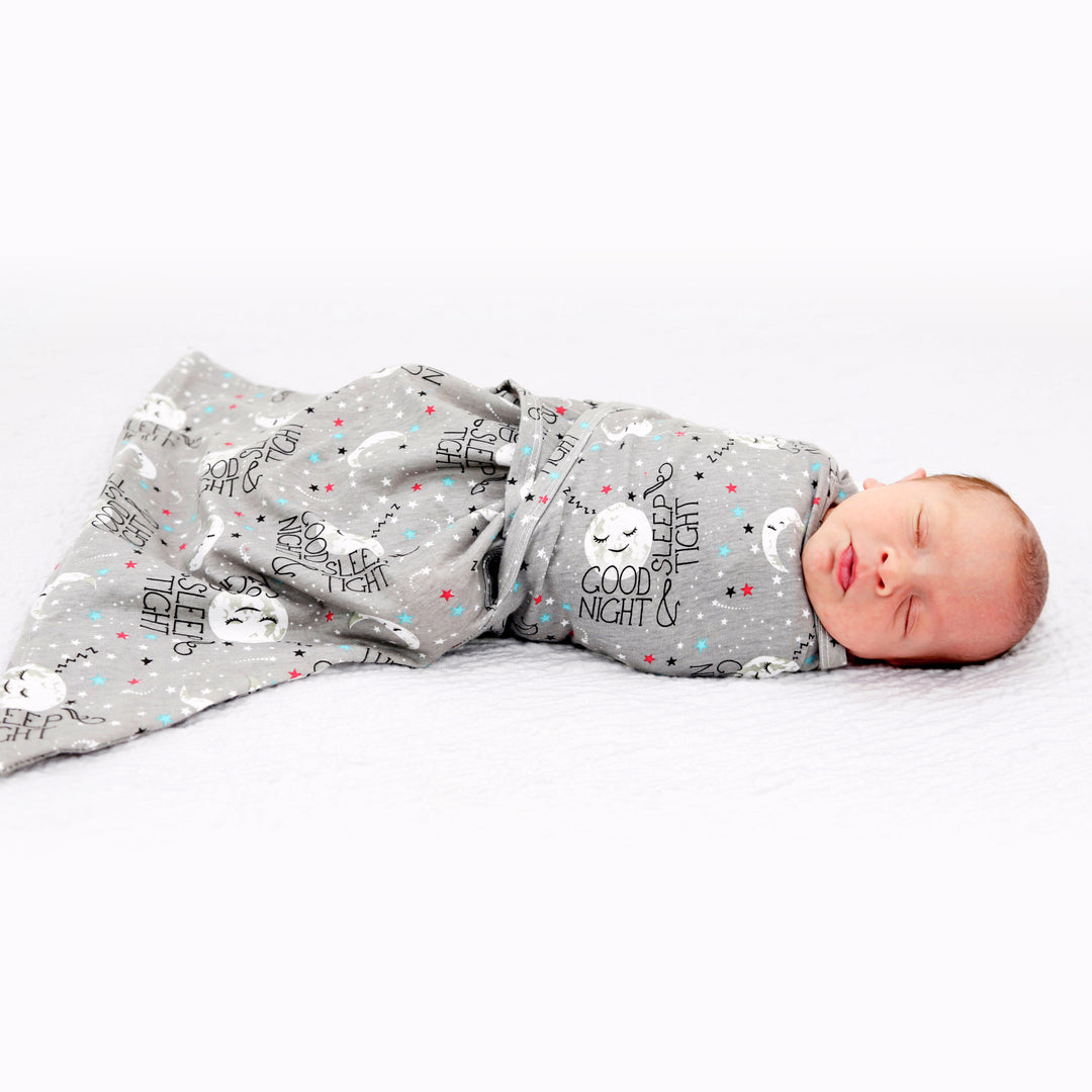 Sleeping Baby Zippy Swaddle safe sleep cotton swaddle Goodnight Moon