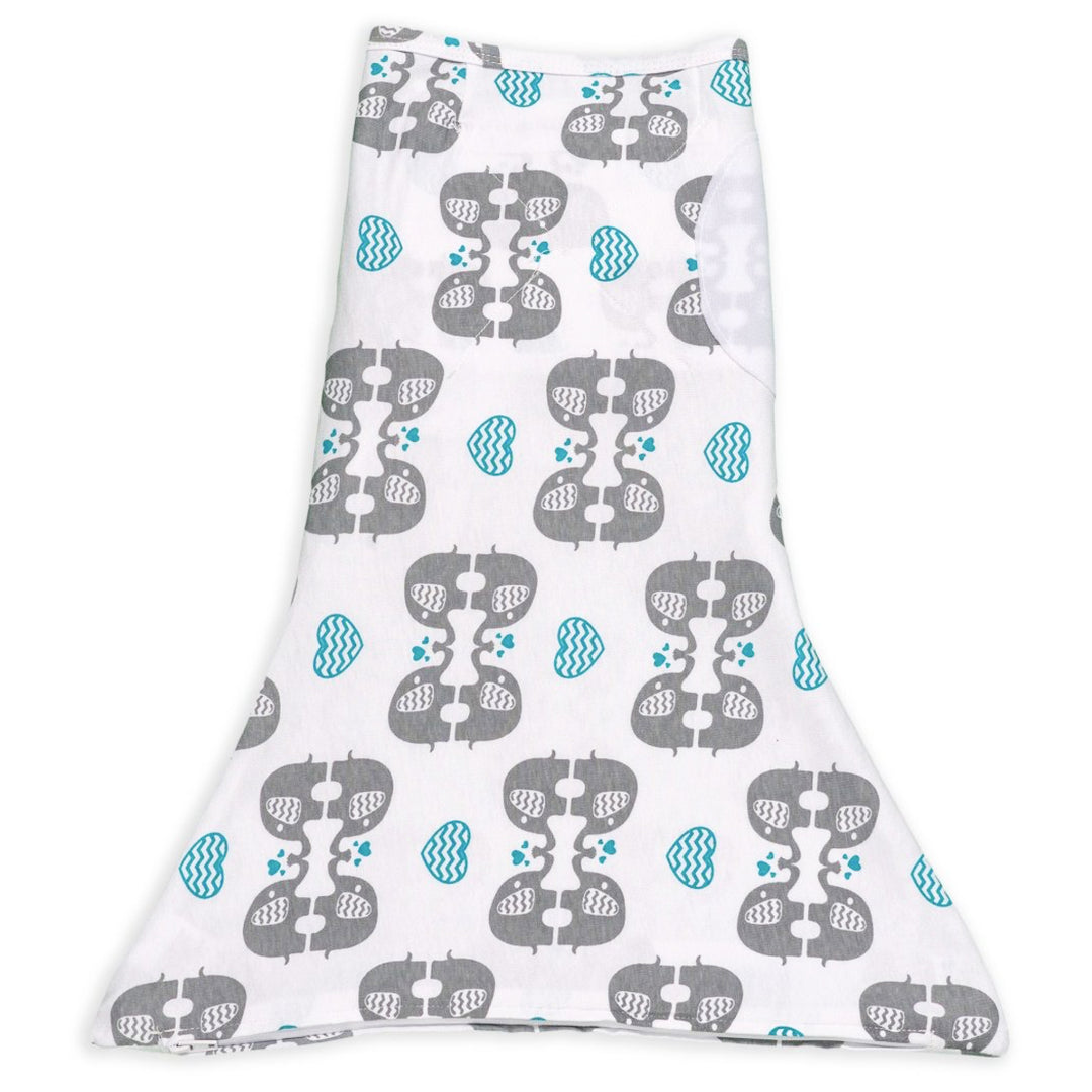 Sleeping Baby Zippy Swaddle safe sleep cotton swaddle eLOVEphant