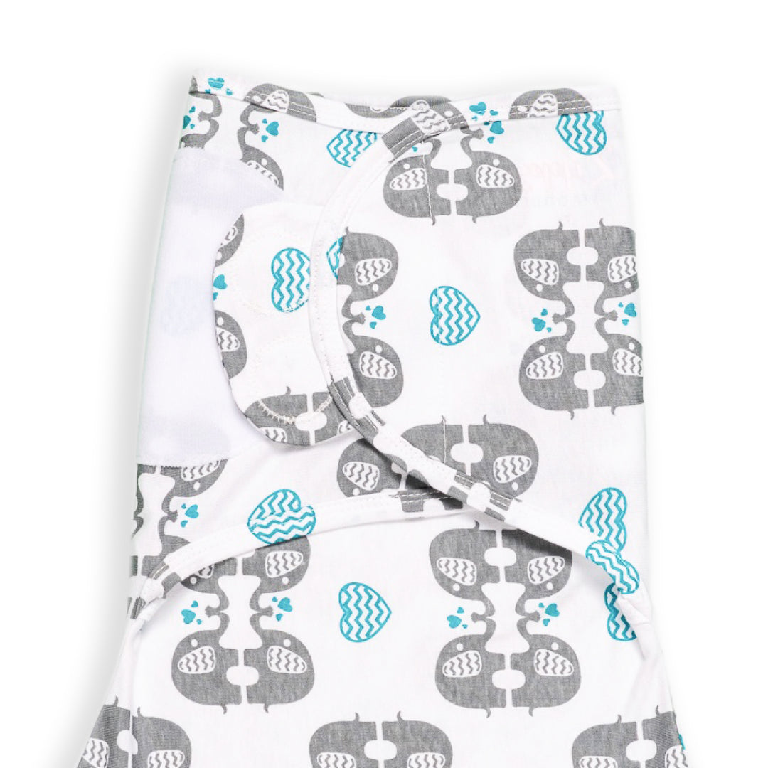 Sleeping Baby Zippy Swaddle safe sleep cotton swaddle eLOVEphant