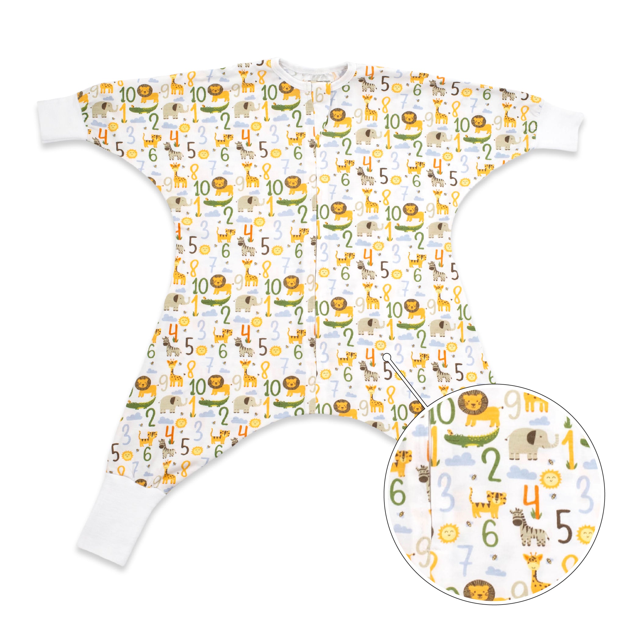 Sleeping Baby Flying Squirrel cozy baby pajama bodysuit 123