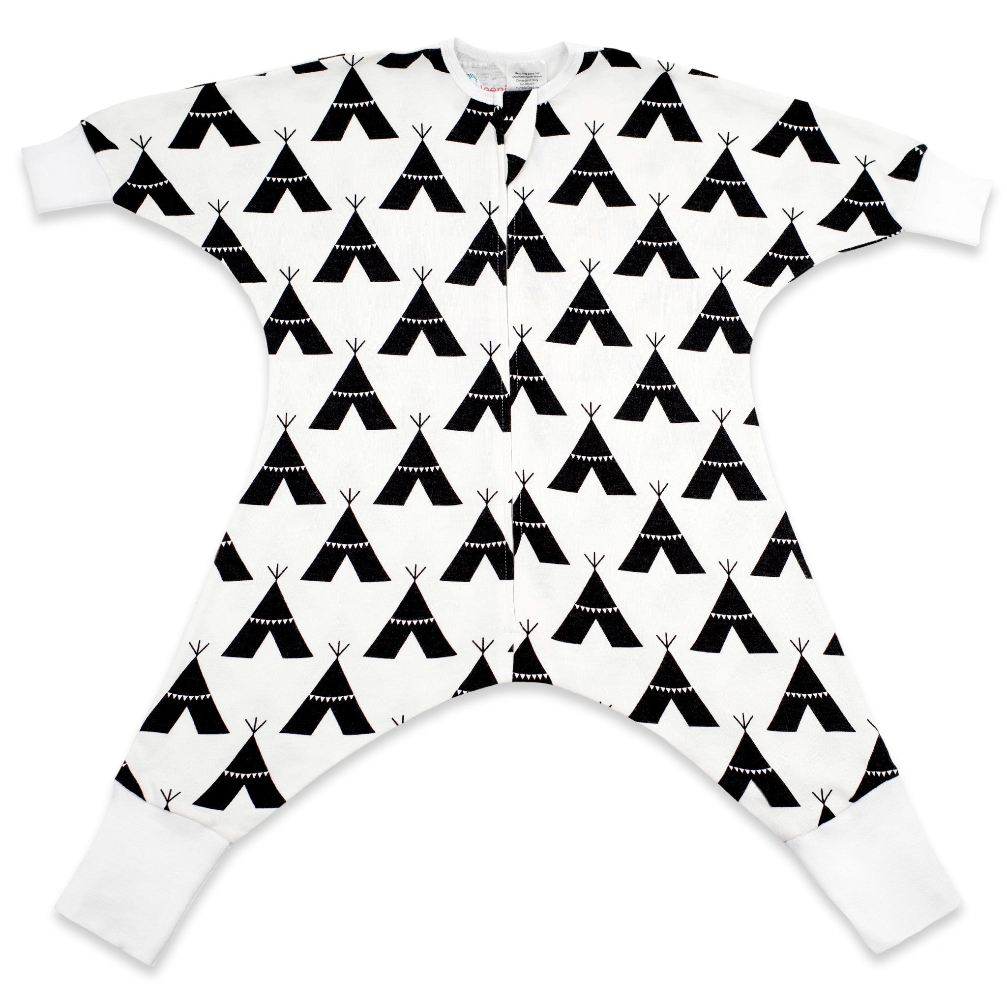 Sleeping Baby Flying Squirrel cozy baby pajama bodysuit Tepee