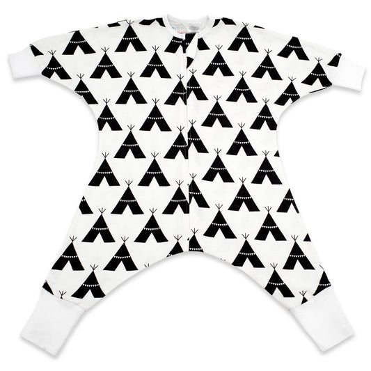 Sleeping Baby Flying Squirrel cozy baby pajama bodysuit Tepee