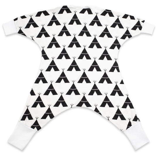 Sleeping Baby Flying Squirrel cozy baby pajama bodysuit Tepee