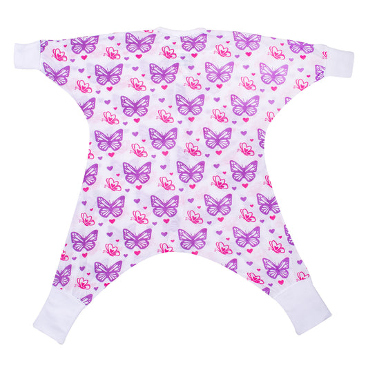 Sleeping Baby Flying Squirrel cozy baby pajama bodysuit Butterflies Lightweight