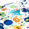 Load image into Gallery viewer, Sleeping Baby Zipadee Zip Swaddle Transition Baby Sleepsuit Monster Madness
