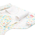 Load image into Gallery viewer, Sleeping Baby Zippy Swaddle safe sleep cotton swaddle ABC
