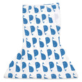 Load image into Gallery viewer, Sleeping Baby Zippy Swaddle safe sleep cotton swaddle Large Blue Whales
